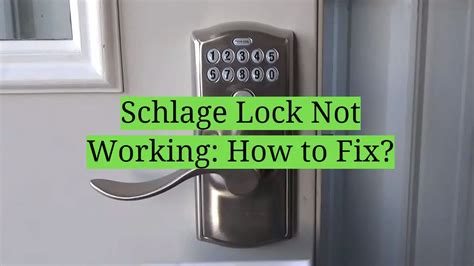 schlage keypad lock not working after battery change